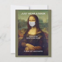 VISTA UM CARTÃO POSTAL MONA LISA MÁSCARO