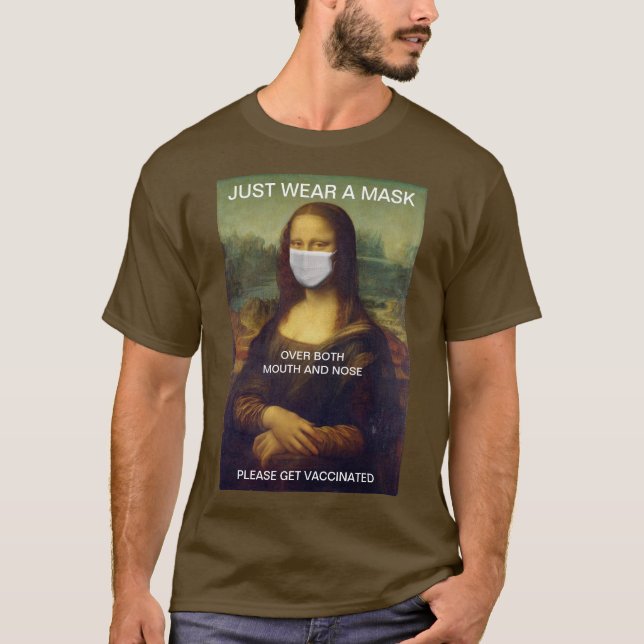 VISTA Uma Camisa MÁSCARA Mona Lisa (Frente)