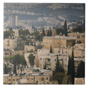 Vista urbana elevada da torre Jerusalem YMCA