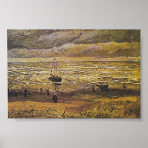 Vista Van Gogh Do Mar De Scheveningen Impressão