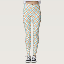 Vistas frontal e traseira de leggings