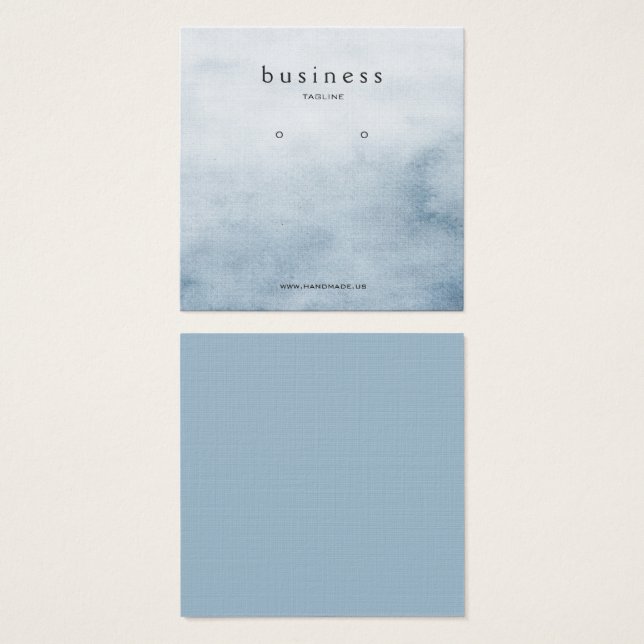 Visualização de cor de água azul empoeirada (Frente & Verso)