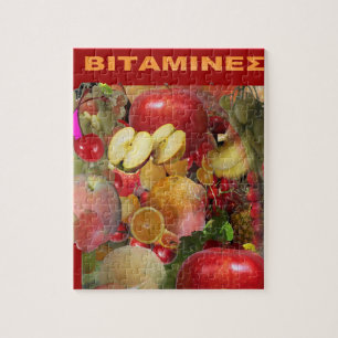 Vitaminas Frutas quebra-cabeça