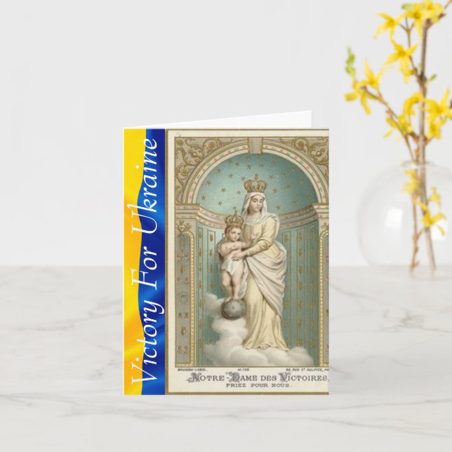 Vitória Para O Cartão Ucrânia (Flor Amarela)