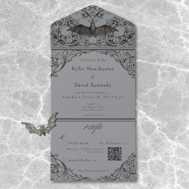 Vitoriano Bat Til Death Black Cinza Casamento Códi