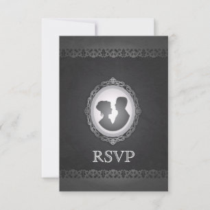 Vitoriano Gothic Cameo Wedding RSVP