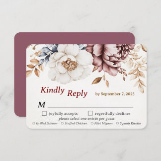 Vitoriano Peony Luxe Casamento RSVP — Escolha de r