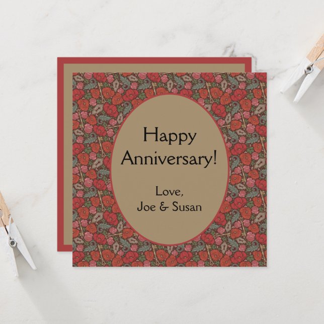 Vítoro Steampunk Velho Chave de Bloqueio Poppies V (Frente/Verso In Situ)