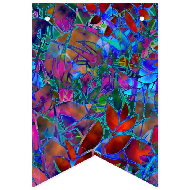 Vitral abstrato floral da bandeira da estamenha (Primeira Bandeira)