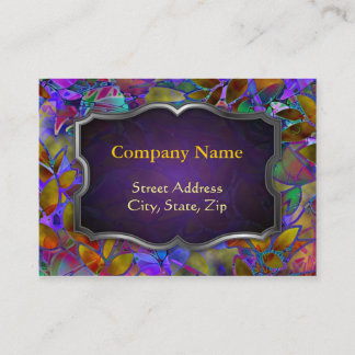 Vitral abstrato floral do cartão de visita carnudo