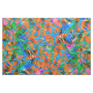 Vitral abstrato floral do tecido