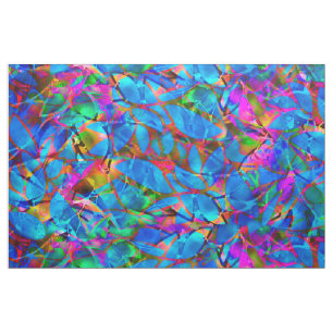 Vitral abstrato floral do tecido