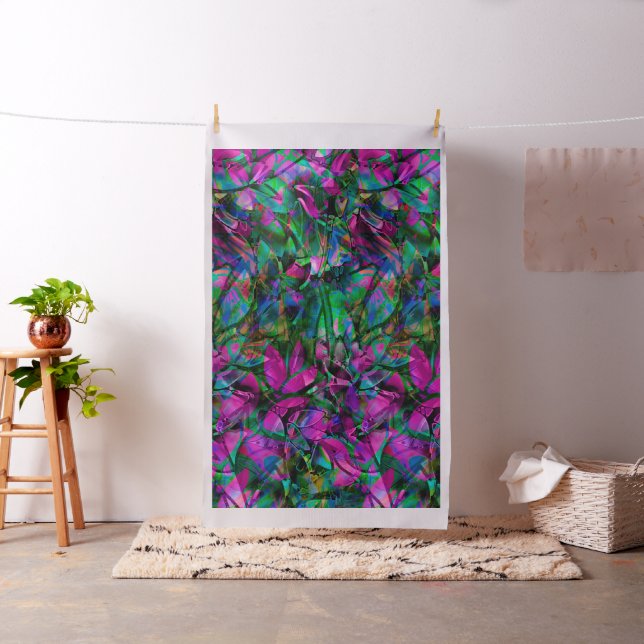 Vitral abstrato floral do tecido (In Situ)