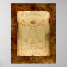 VITRUVIAN MAN Leonardo Da Vinci Poster de Arte