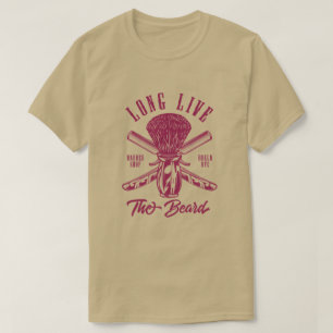Viva a Barbearia da Barba Camiseta Vintage Estilo