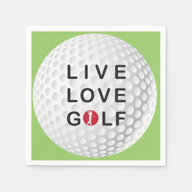 viva, adoro guardanapos de golfe (Frente)