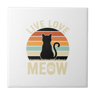 Viva Ame Gato Antigo Design de Pôr do Sol_1