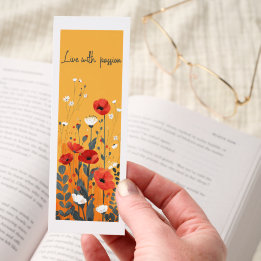 Viva Com Paixão Marcador de Livros Motivacional