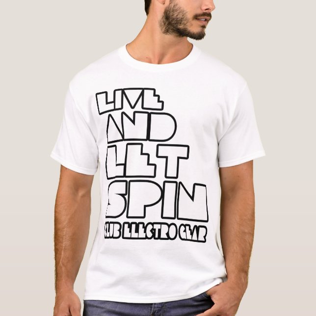 Viva e deixe a rotação - camisa da menina D do (Frente)