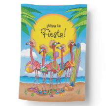 Viva La Fiesta Flamingos Espanhol Reversible