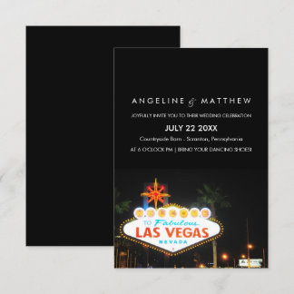 Viva Las Vegas Convite Para Casamento De Destino