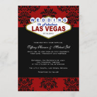 Viva Las Vegas que Wedding o convite