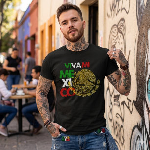 Viva mi México Camisa da bandeira