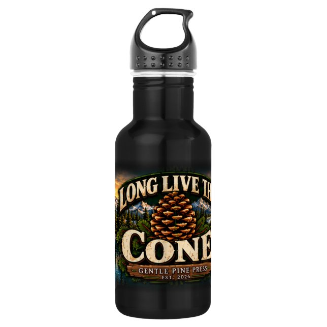 Viva o Cone Garrafa de Água Preta (Frente)