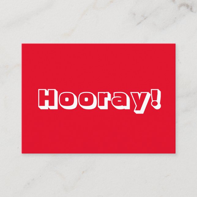 Viva! Parabéns, Parabéns, cartão vermelho (Frente)