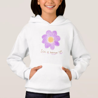 Viva uma Vida Linda Flor Botânica Amarela Roxa