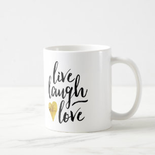 Vive a caneca de café do amor do riso