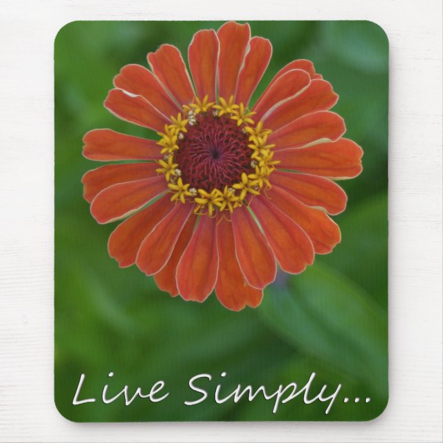 Vive o mousepad simplesmente alaranjado da flor do (Frente)