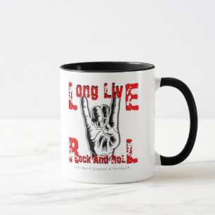 Vive por muito tempo a caneca de café do rock and