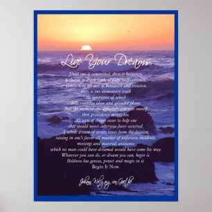 Vive seu IMPRESSÃO de von Goethe POSTER do ~ dos