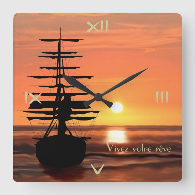 Vive seu sonho relógio (Frente)