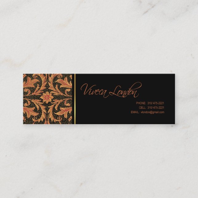 Viveca London Barroco Cartão de visita (Frente)