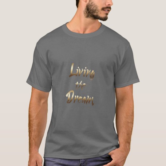 Vivendo a tipografia de inspiração do ouro do camiseta