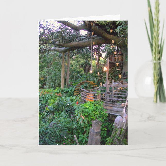 Vivendo no Cartão de Saudação do Vazio das Árvores (Frente)