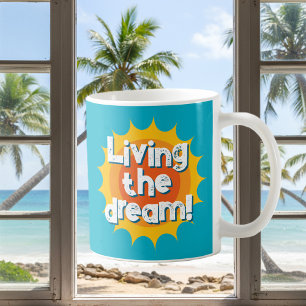 Vivendo o sonho! Caneca de café legal presente