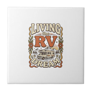 Vivendo o Sonho do RV Design de Camisa de Camping