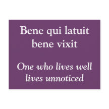 Viver bem - cartão postal com citação de Ovídio