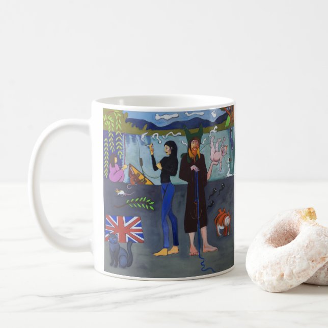 Vivian & caneca do Towpath de Ki - arte por Sydney (Com Donut)