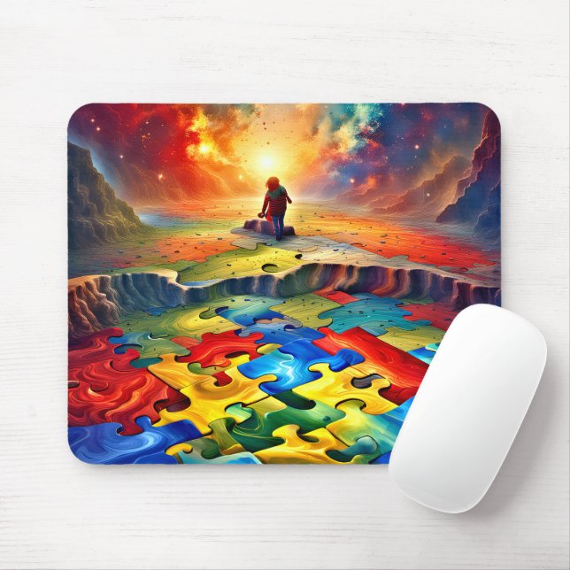 Vivid Colors Autism Mãe Mousepad (Com mouse)