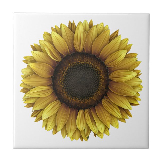 Vivid Sunflower Botanical Art Design (Frente)