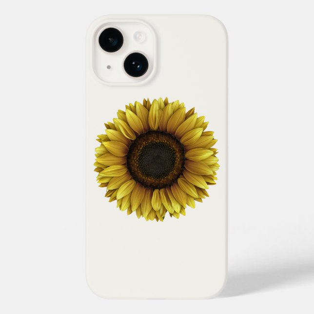 Vivid Sunflower Botanical Art Design (Verso)