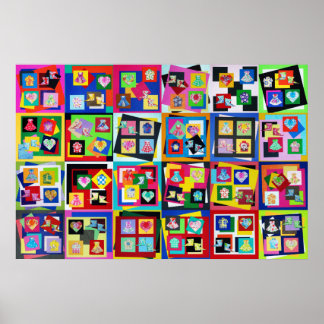 Vívido Origami Art Tamanho original Poster de 20"x