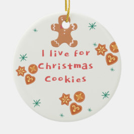 Vivo para Cookies de Natal impressos num ornamento