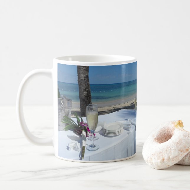 Vivo, riso, caneca do amor com foto romântica (Com Donut)