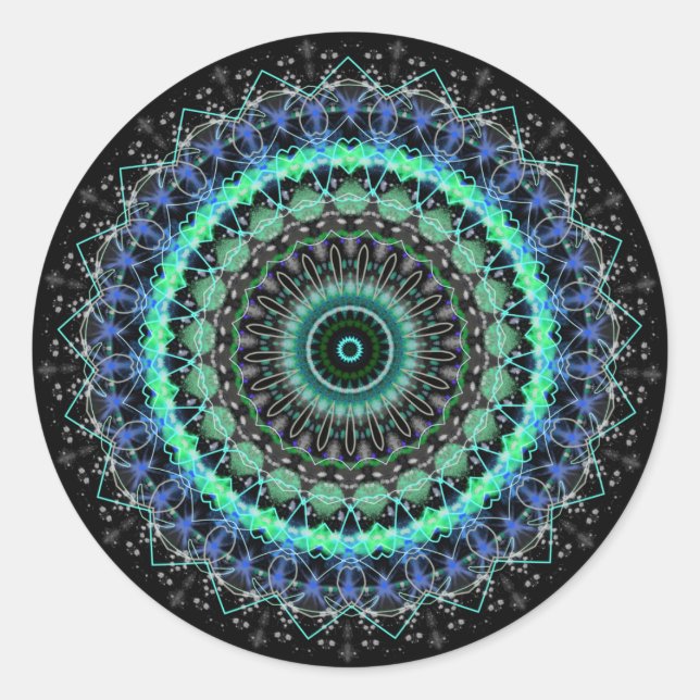 Vivos adesivos do Mandala kaleidoscope Green (Frente)