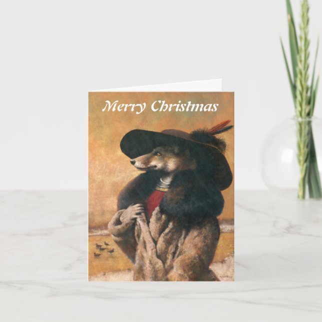 Vixen No Cartão De Natal De Neve (Frente)